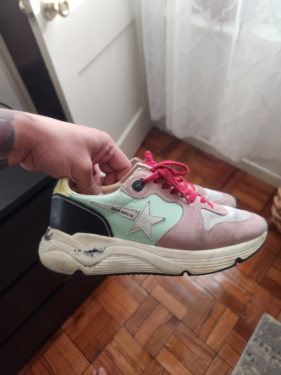 Golden Goose Shoes - Golden Goose Running Size 38 Pink Mint White Sneakers